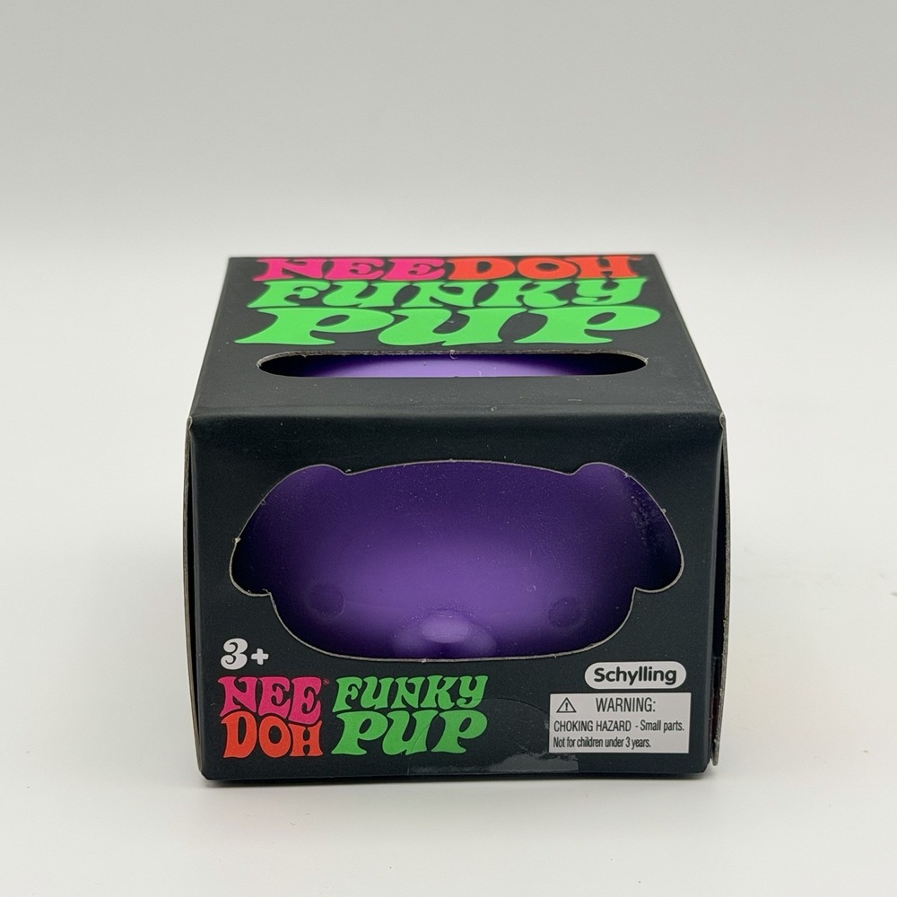 New Nee Doh Funky Pup Purple Squeeze Ball Super Squish new